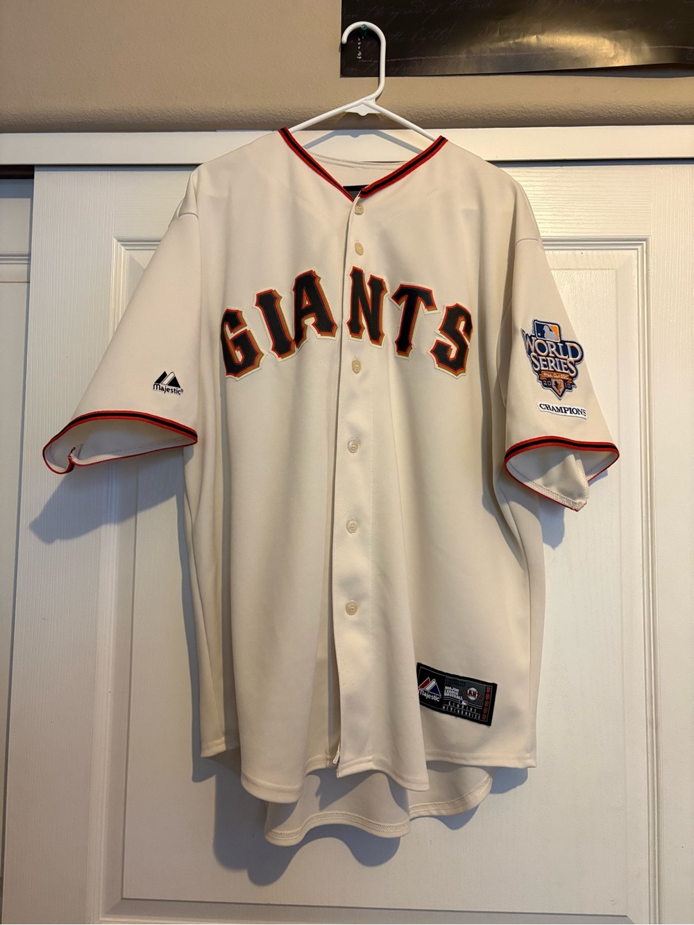 San Francisco Giants 2010 World Series Majestic MLB Baseball Jersey Size XL